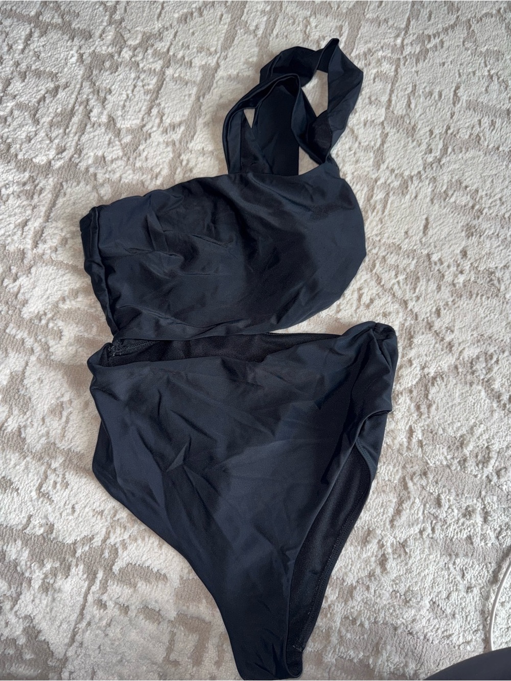 Black One-Shoulder Bikini Set